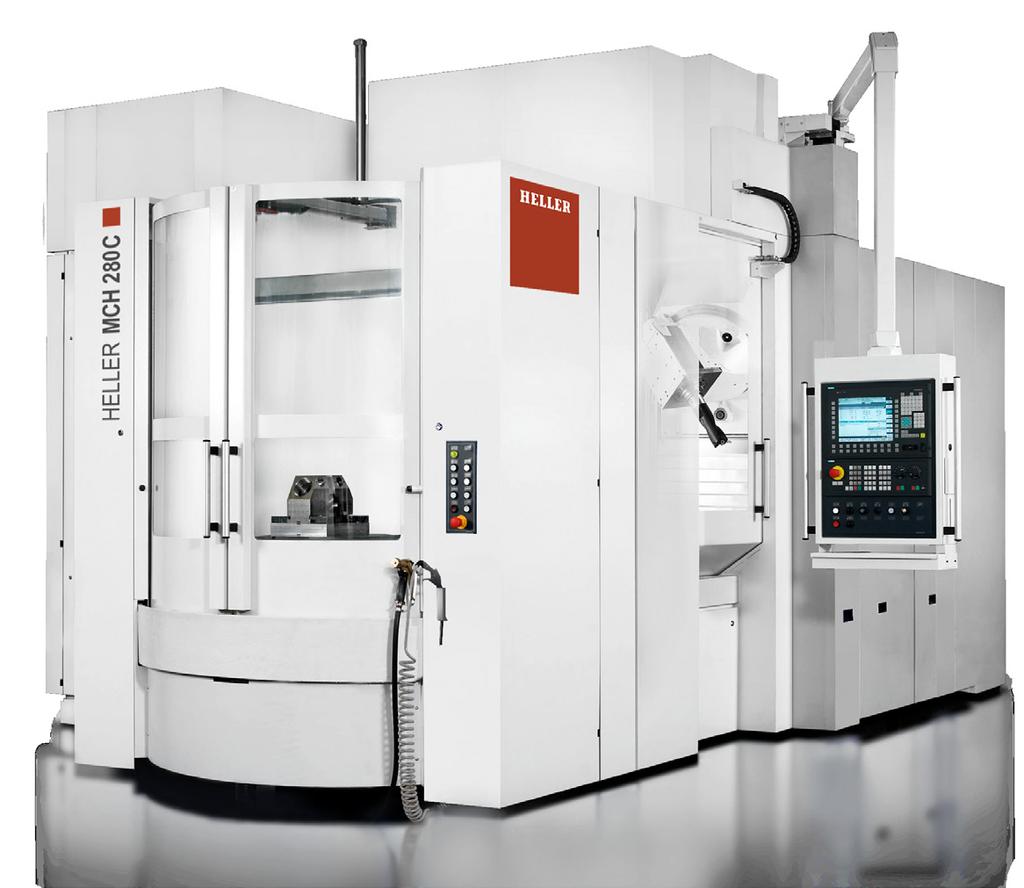 10 HELLER Maschining Centres The MCH-C series: Flexible 5-axis heavy-duty cutting For three models of the MCH range HELLER offers an optional compact machining unit with C-axis.