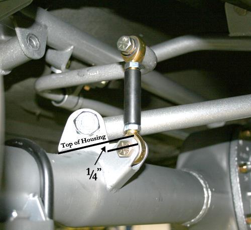 Once the brackets are tightened, the anti-sway bar has to be centered.