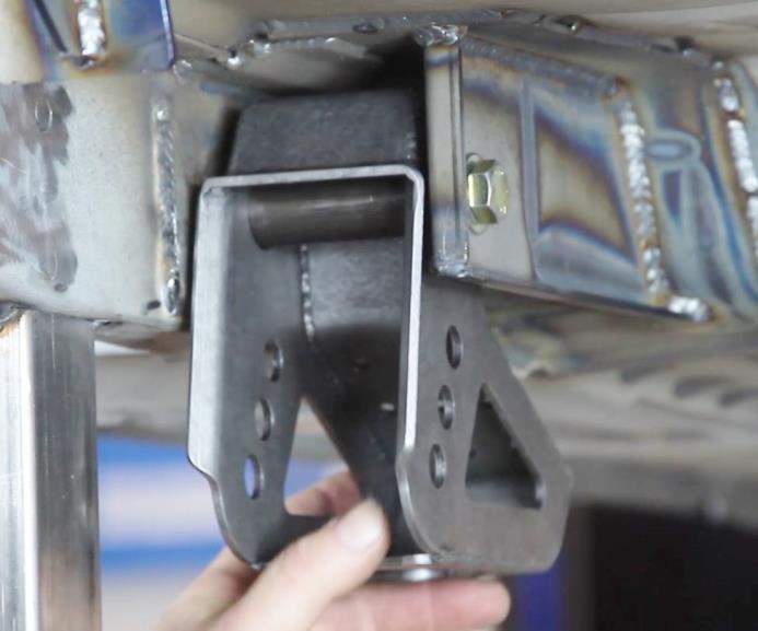 Repeat this procedure for the opposite side of the vehicle. Figure 17 Tack Weld Inner Closeout 23. Install both QUADRALink front lower link mounting brackets into the torque boxes using the 1 OD x 3.