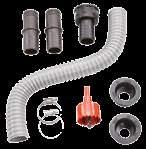 7") connection hose, core drill and hose connector; with 2 x connection fittings, inlet seals and hose clips. grey order no. 220019 brown order no.