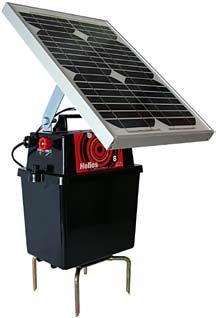 The high capacity panel and battery offer as near self sufficient solution as