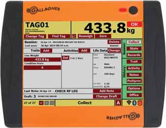 44 Weighing, Data Collectors TSi 2 G01901 FASTER PROCESSOR MORE MEMORY IMPROVED SCREEN An animal weighing and data collection system for improved livestock management and performance.
