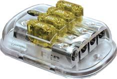 2-Way MAXI Fuse Block - One 0ga In to Two 4ga Out
