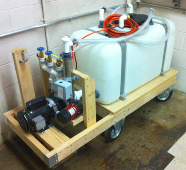 » Installation Original Cooling System Original system donated by Professor John Wellin 50 gal reservoir 1/3 hp pump (Insufficient flow)