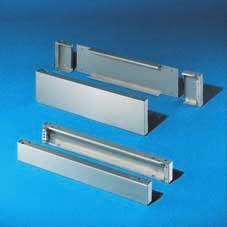 ACCESSORIES Large enclosures Base/plinth components front and rear for TS Stainless steel 1.4301 Surface finish: Brushed For enclosure width mm Packs of Model No.