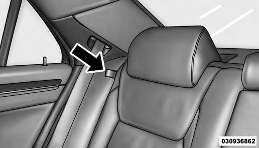 110 UNDERSTANDING THE FEATURES OF YOUR VEHICLE Folding Rear Seat The rear seatbacks can be folded forward to provide an additional storage area.