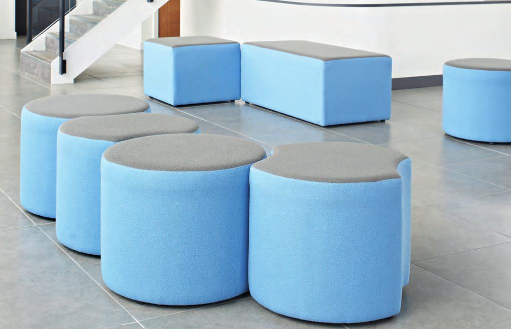 Symphony Fabric breakout seating Code BLOCK CUBE Description Rectangular Square Fully upholstered With feet Modular design with infinite layouts