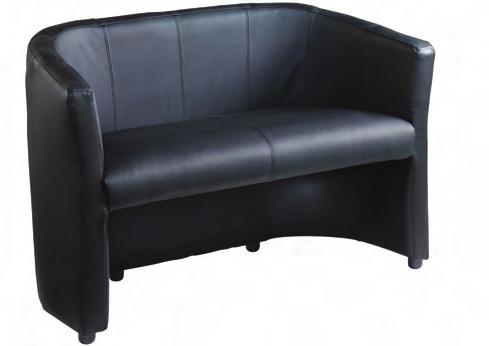 London Leather faced reception tub seating Code