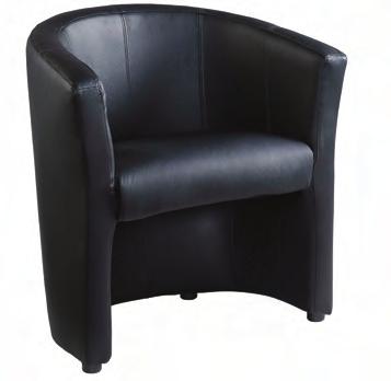 Leather faced tub chairs Deep padded seat