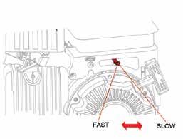 OWNER S MANUAL OPERATION 11 7. If the choke lever has been moved to the CLOSED position to start the engine, gradually move it to the OPEN position as the engine warms up. SETTING ENGINE SPEED 1.