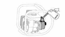 Tighten the hose clamp securely to prevent the discharge hose from disconnecting under high pressure.