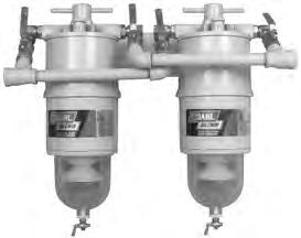 300-MFV3 Triple Manifold Diesel Fuel Filter/Water Separator with Shut-Off Valves for Continuous Operation MODEL 300-MMV3 Triple Marine Manifold Diesel Fuel Filter/Water Separator with Shut-Off Valves