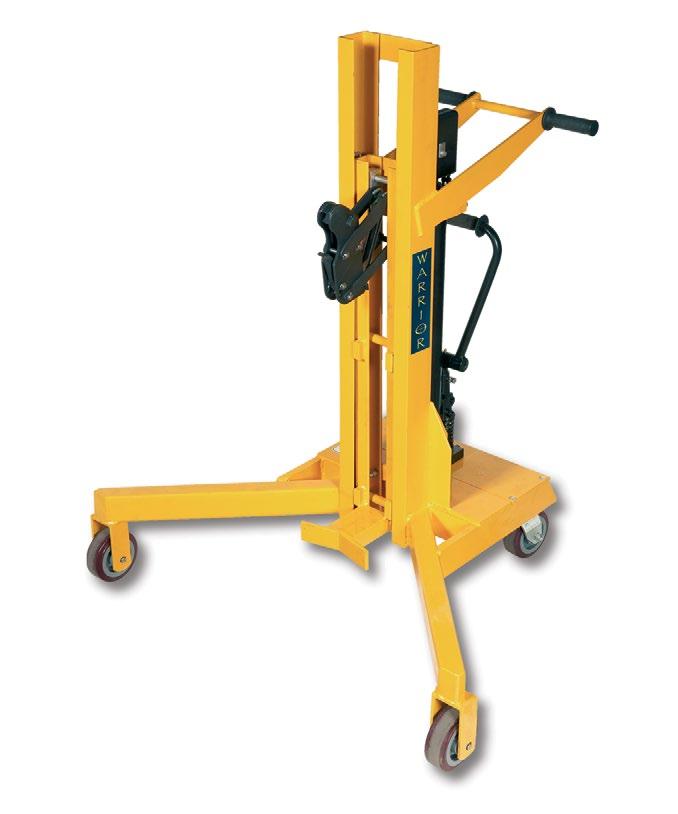 94 MATERIALS HANDLING EQUIPMENT Drum Positioner Our Drum Positioner is a versitile drum stacker as it allows the operator to attach the 205 litre drum, lift, rotate and discharge the content safely
