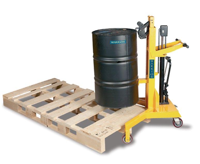 The Drum Positioner will allow stacking of drums up to a maximum height of 1350mm. Due to the design of the jaw mechanism it is possible to release the drum when safely in the horizontal position.