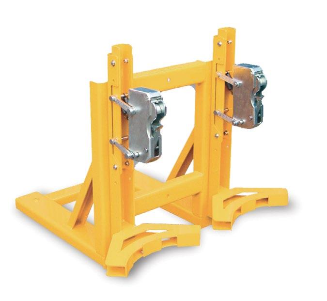 83 Our Automatic Drum Clamps fit quickly and easily onto the forks and secured via hand screws.