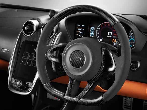 MSO Carbon fibre steering wheel in dimpled