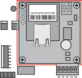Using the accessories 3. Insert the network board into the board of the motor cylinder control unit. The network board is placed in the area above the processor. 4.
