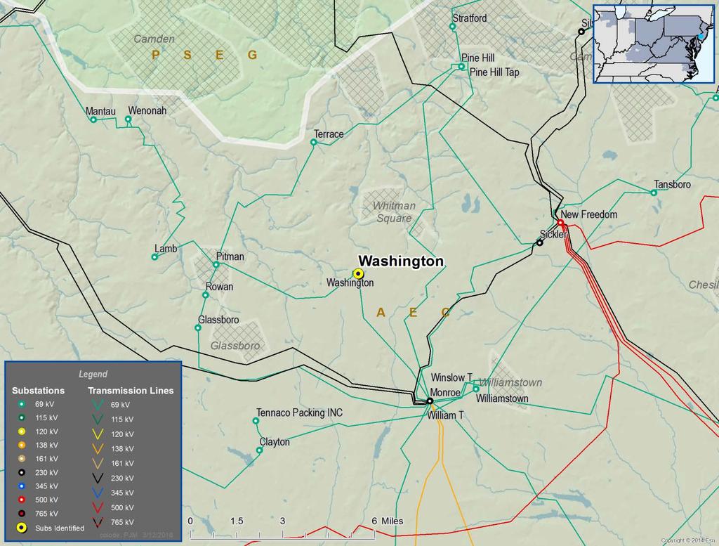 AEC Transmission Zone: Supplemental Project Washington Substation Convert Line Bus to Ring Bus Previously Presented: 03/23/2018 At Washington Substation, a 69/12kV distribution substation, the two