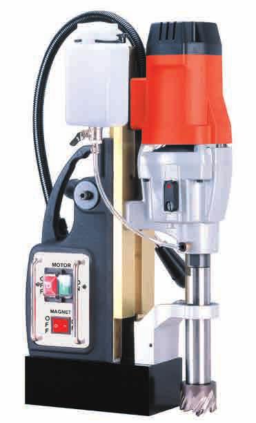 2 SPEED MAGNETIC DRILLING MACHINE This heavy duty machine has extra magnet force and the capability of running extra long 75mm