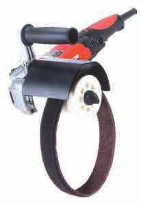 Drive Pulley for Belts Maximum Tube Diameter with 600mm belts: 130mm Surface Conditioning Flap Wheel Drive Pulley for inwardfacing belts Hook & Loop openable and re-closable belts for finishing
