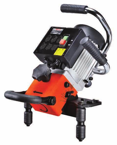 ELECTRIC BEVELER The Electric Beveler EB24R comes with an AC induction motor which offers even cutting speed, longer durability, lower noise and excellent torque characteristics.