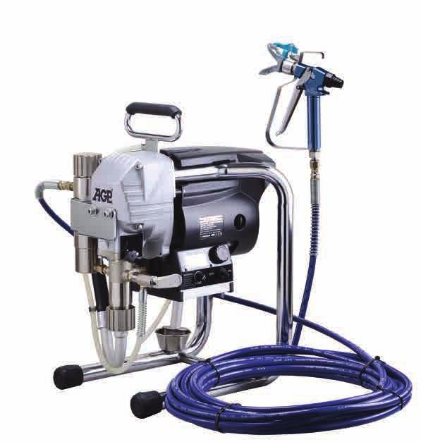 ELECTRIC PISTON PUMP AIRLESS SPRAYER Our airless sprayers PM021LF can handle a very wide range of paint types.