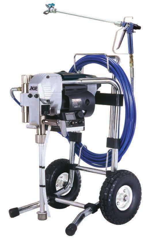 ELECTRIC PISTON PUMP AIRLESS SPRAYER Our airless sprayers PM021 & PM025 can handle a very wide range of paint types.