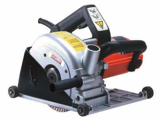 WALL CHASER Equipped with a powerful 1800 Watt motor to run the two 180mm diamond blades with no bogging.
