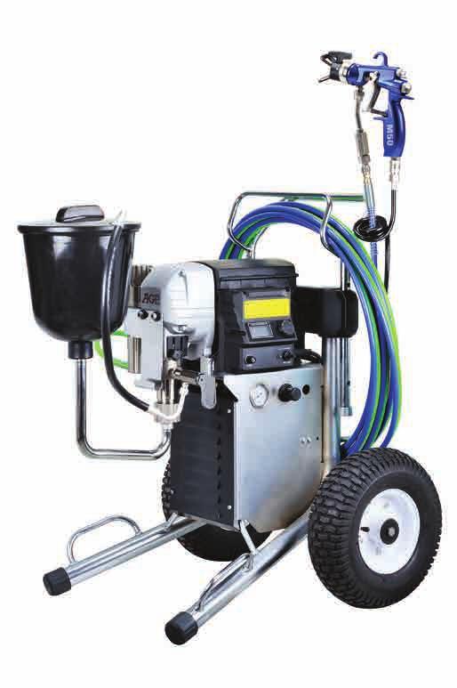 AIR-ASSISTED AIRLESS PAINT SPRAYER Our AC023 self-contained air-assisted airless sprayer can be used with or without air assist.
