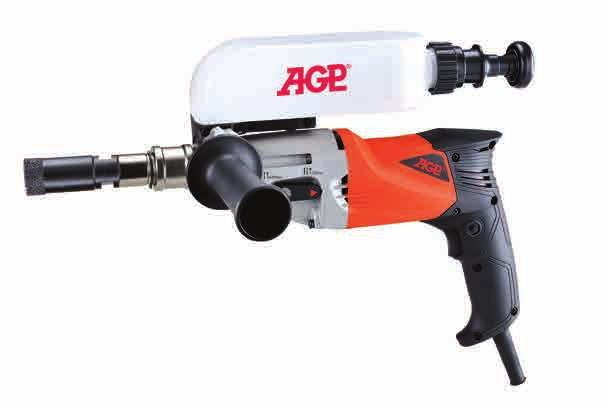 TILE CORE DRILL The tile core drills are specially designed to use small diamond core bits for wet or dry drilling either blind or through holes in tiles, ceramics, porcelain, stone, concrete,