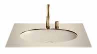 .. R30 Greige R50 Nero 910 Off white R20 Shagreen-T 000 White Countertop washbasin 650 mm, with two special size faucet holes of 30,5 mm for Armani/Roca faucets.