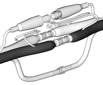 Connect fluid hoses (, 2) and tighten. See maximum torque specifications below and FIG. 3. Do not over-torque.