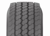 Its robust tread pattern provides high mileage in on-road use and good damage resistance. The specific groove layouts ensure good self cleaning and reduced stone holding.