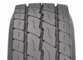 The tread pattern is specifically developed to provide excellent traction and braking on mud and wet surfaces, combined to good damage resistance.
