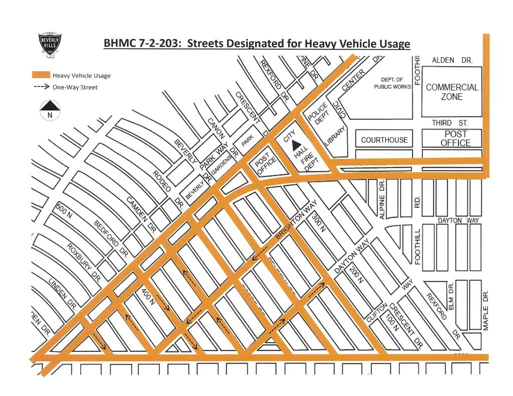 BHMC 7-2-203: Streets Designated for Heavy Vehicle Usage ALDEN DR.