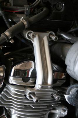 Remove the air intake tract, including the rubber tubes where the air