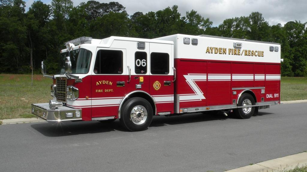 HEAVY RESCUE Model DFC1364R24 Ayden Fire Department Ayden, North Carolina Ayden is a 30-minute drive from the Hackney manufacturing facility and is one of the deciding factors in the decision to