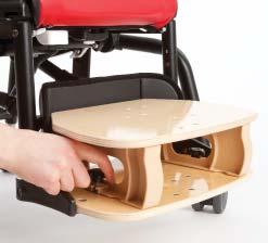 Push handles Push handles provide an ergonomic way for a caregiver to maneuver chair and transport user. There is a left and right push handle.