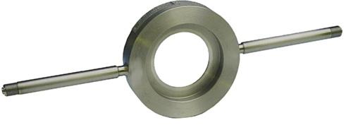Orifice plate with single tapping Application Suitable for non-corrosive and corrosive gases, vapors and liquids; permissible operating temperature -10 to +570 C.