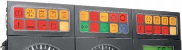 The colour and the symbols of the control lights can be selected in compliance with customer requirements by inserting the appropriate symbol plates.
