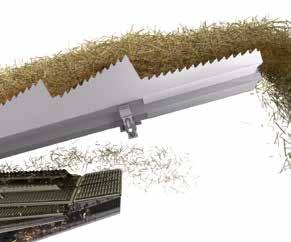 An adjustable dimple plate is standard and ensures a uniform length of the chopped straw.