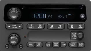 12 Getting to Know Your Canyon Audio Systems AM/FM Stereo (if equipped) Set the clock on the AM/FM stereo radio Press and hold the HR button until the correct hour appears.