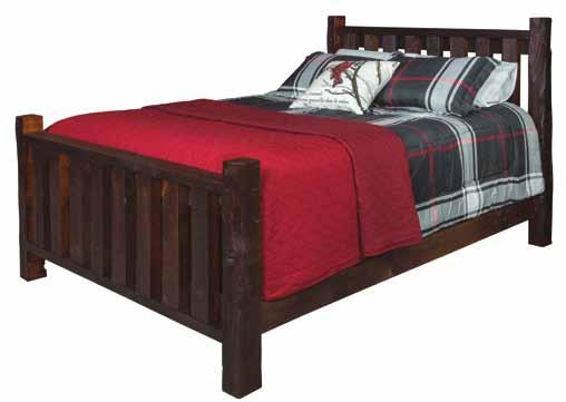 Barnwood King Bed Item # 2620 HB: 85" w x 55" h FB: 85" w x 36" h Also available: King Headboard only: Item #2621-80 w x 55 h Barnwood