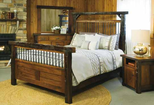 Barnwood King Bed Item # 2601 90 w x 72 h FB: 90 w x 39 h Also