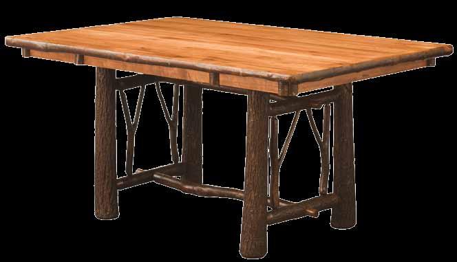 Twig Trestle Table Solid and rustically simple in design, the Twig Trestle Table invites