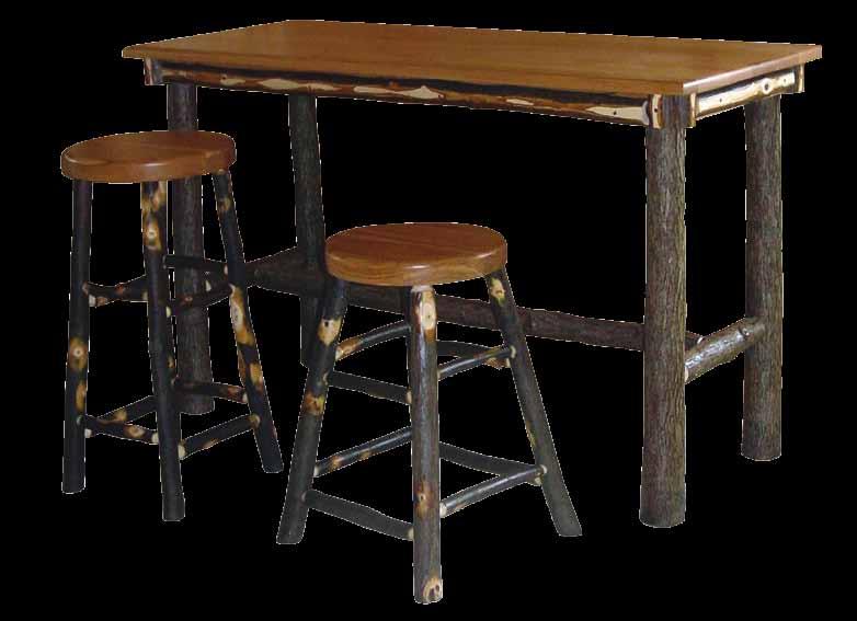 Rectangle Pub Table Hickory s honestly natural beauty puts everyone at ease and ready to enjoy the company of those who gather there.