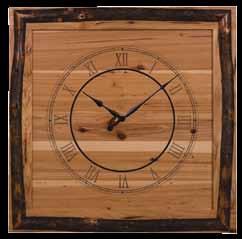 30 h  Hickory with Natural Finish 28" Round Clock Item