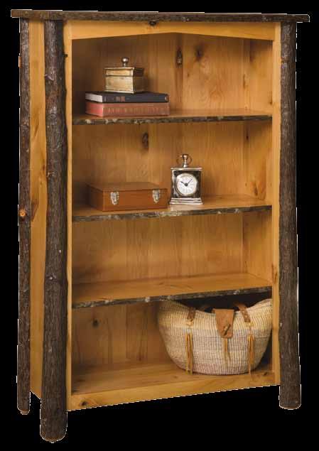 Bookcases & Shelves BOOKCASES & SHELVES The rugged good looks of Hilltop Hickory makes