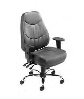 It is supplied fully upholstered in black faux leather and comes with black arms and base as standard.
