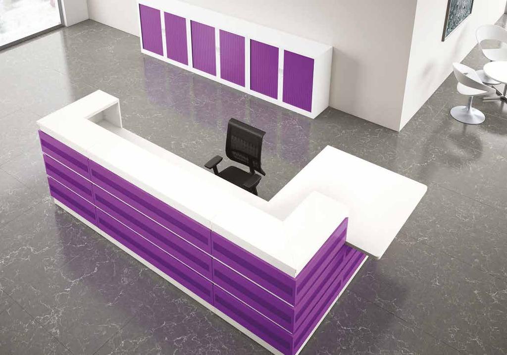 RECEPTION - COUNTER DESKS A reception desk needs to perform several important functions, therefore the design needs to make the best use of your space available, the materials and finishes need to